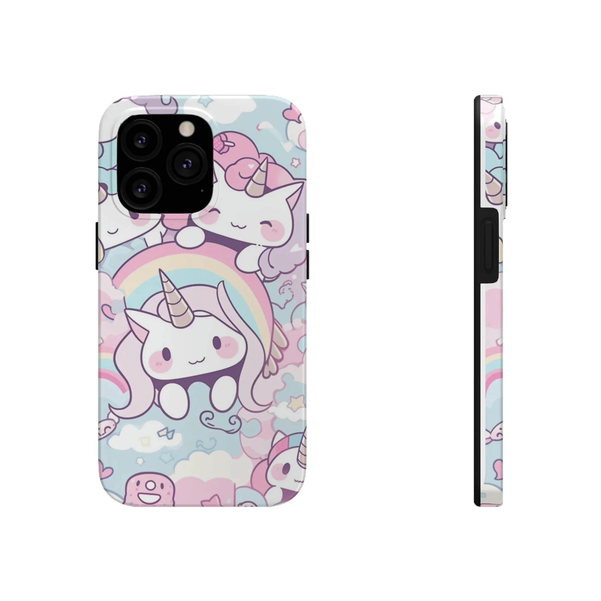 Unicorn iPhone 14 13 Pro Max Tough Case Mate, Kawaii Pastel Cute Aesthetic Iphone 12 11 Mini SE  X XR XS 8 Plus 7 Phone Cover Gift