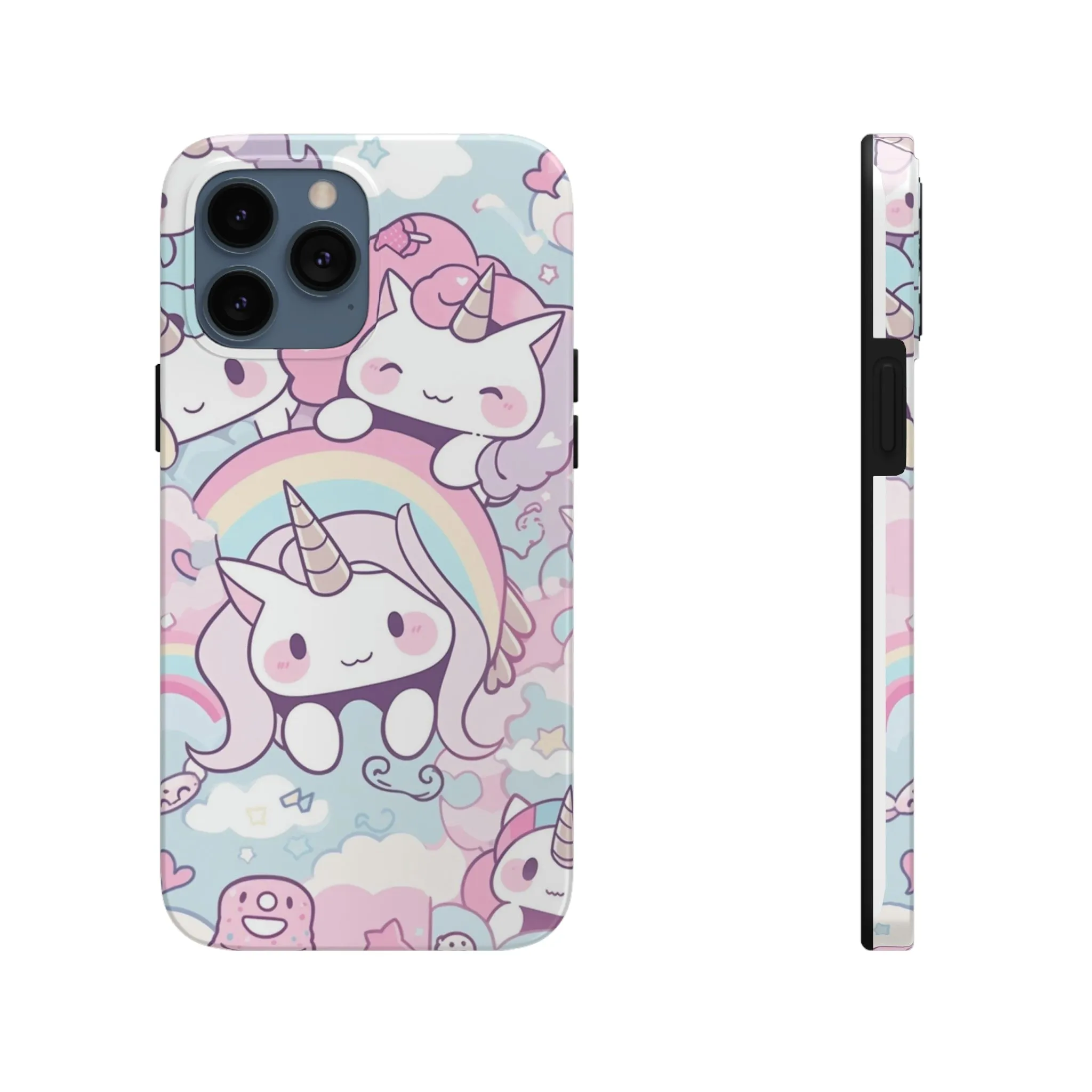 Unicorn iPhone 14 13 Pro Max Tough Case Mate, Kawaii Pastel Cute Aesthetic Iphone 12 11 Mini SE  X XR XS 8 Plus 7 Phone Cover Gift