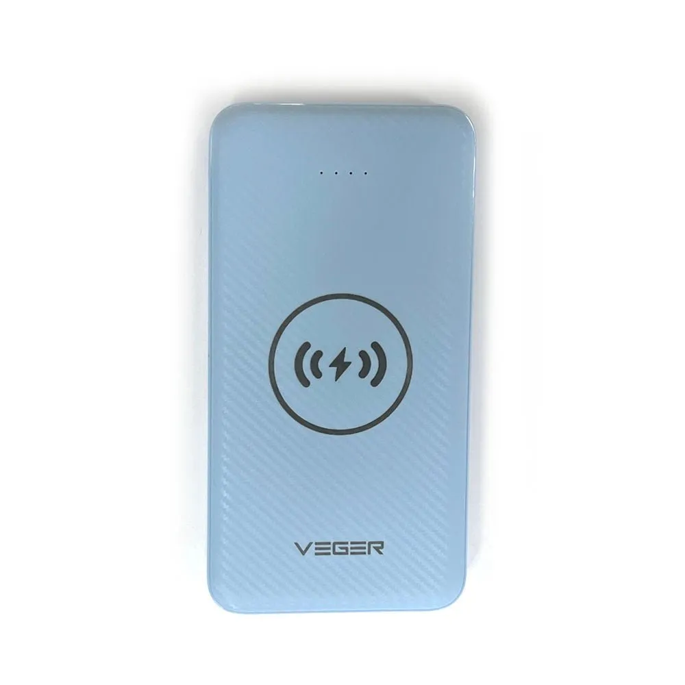 Veger VP-1027W Wireless Charger Power Bank -20000mAh black White blue