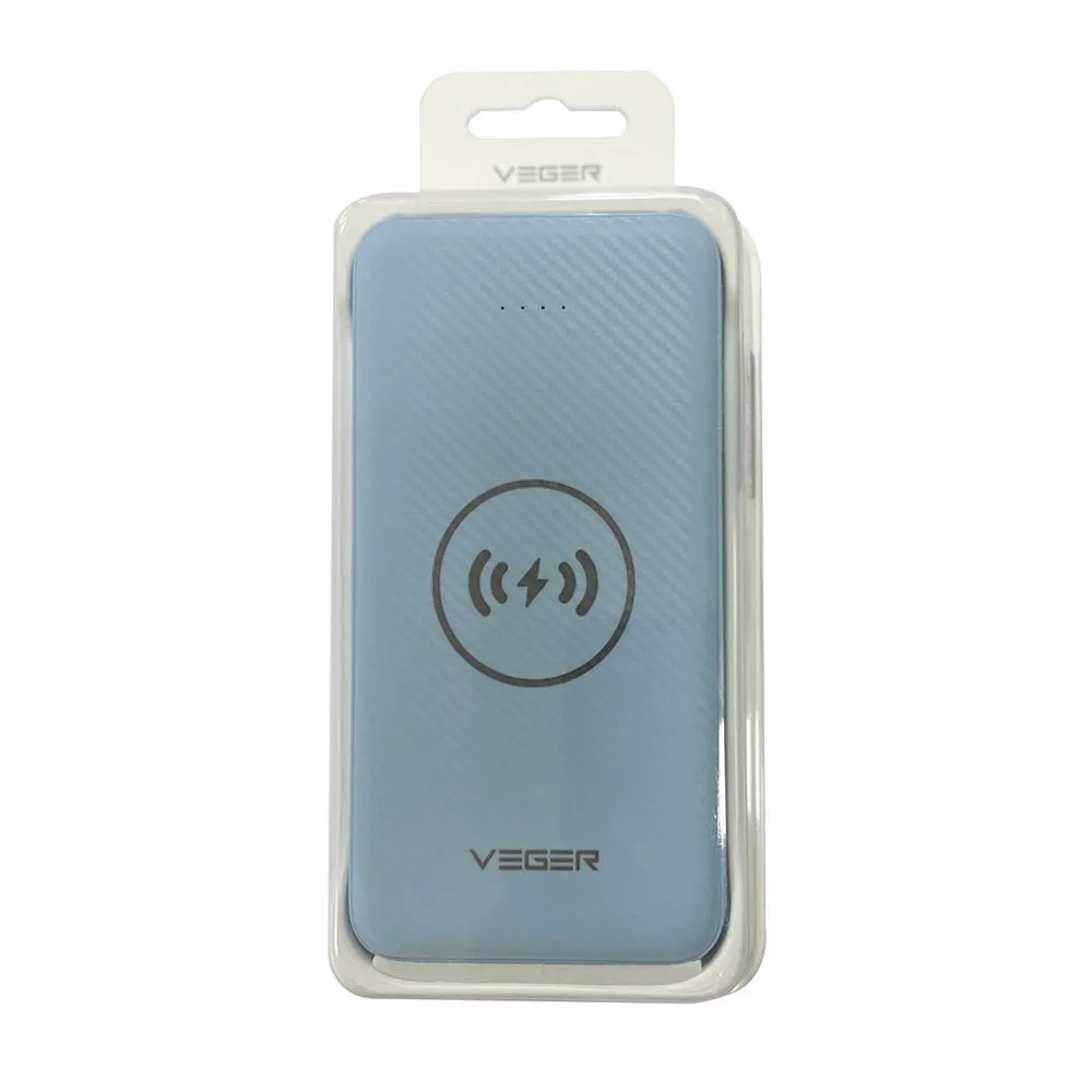 Veger VP-1027W Wireless Charger Power Bank -20000mAh black White blue