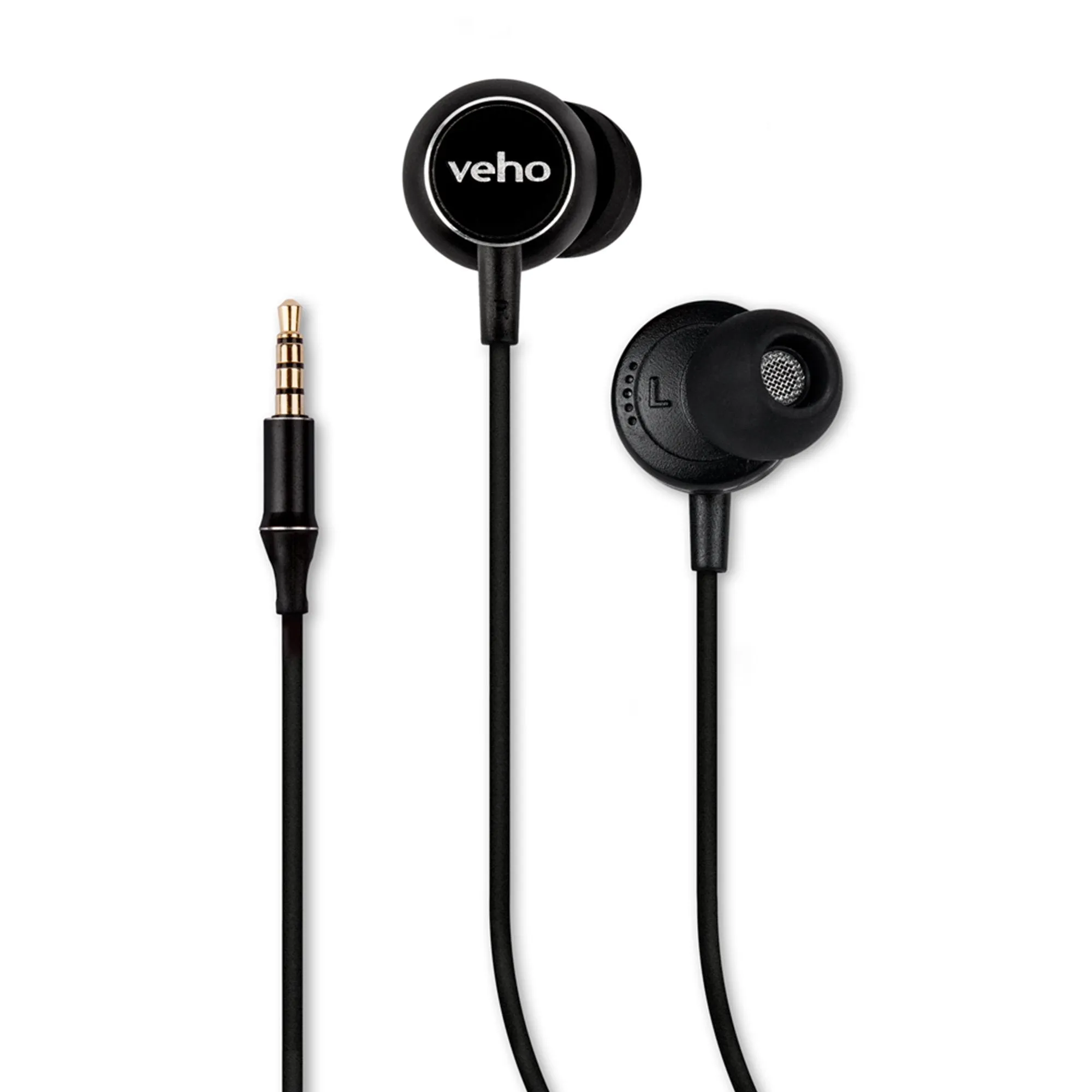 Veho Z-3 In-Ear Stereo Headphones with Built-in Microphone and Remote Control – Black