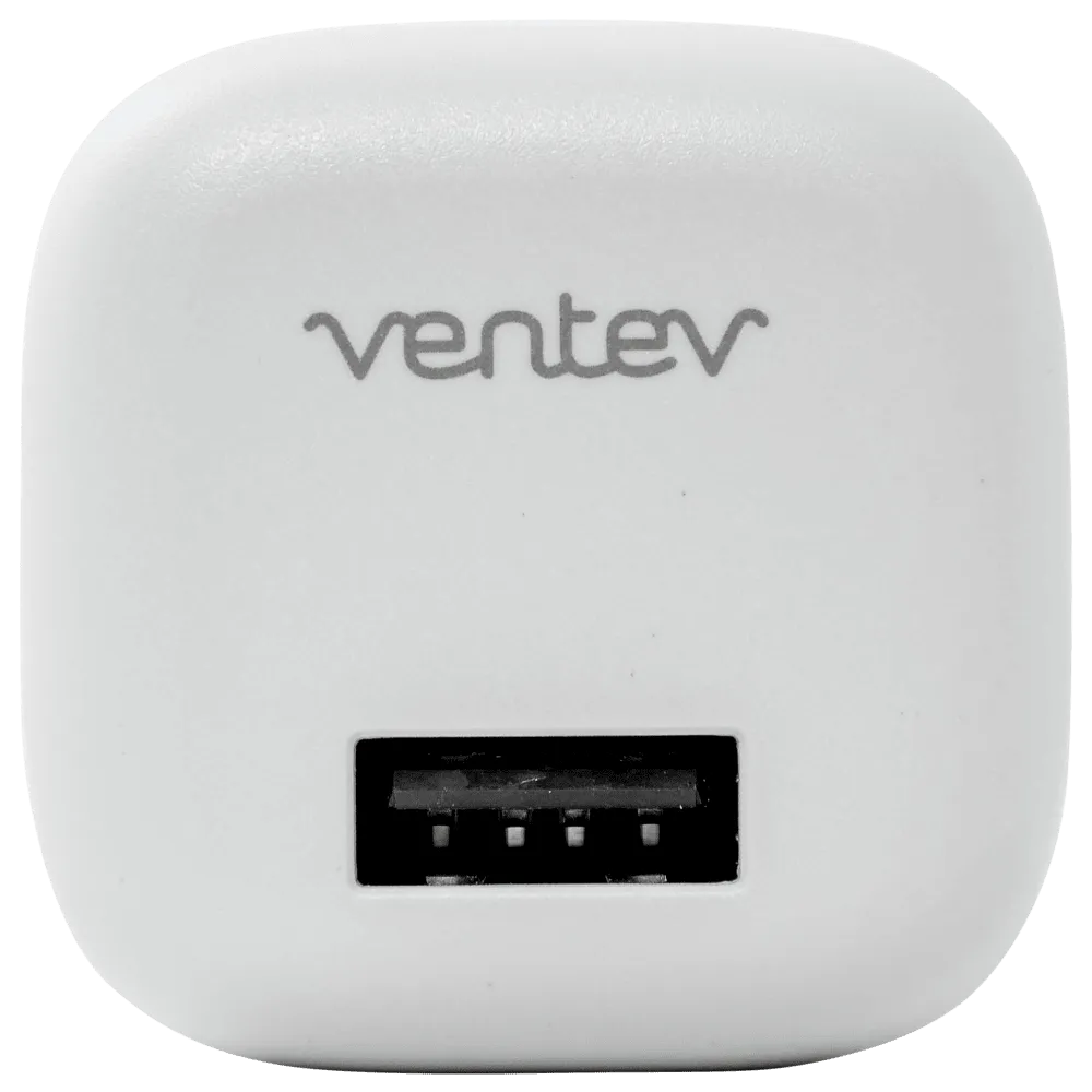 Ventev 12W USB A Wall Charger and USB A to Apple Lightning Cable 3.3ft White by Ventev