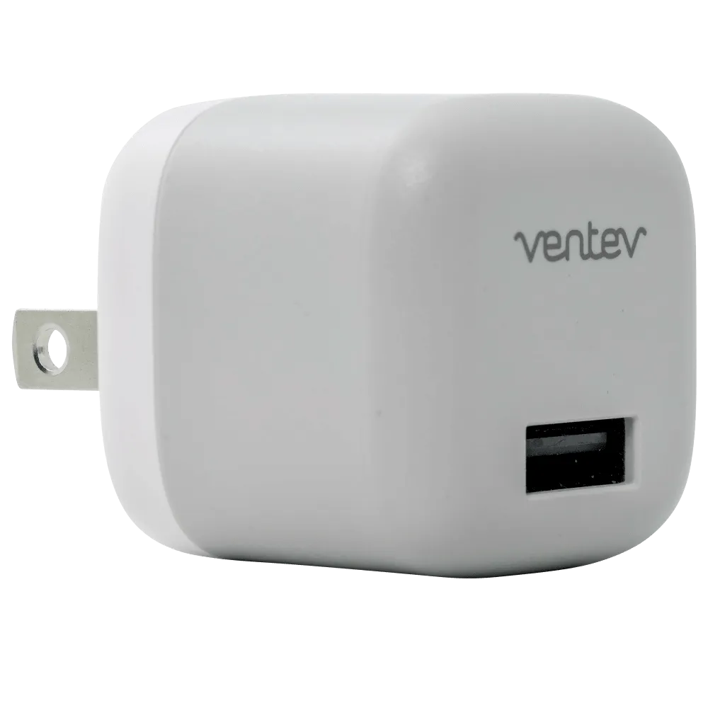 Ventev 12W USB A Wall Charger and USB A to Apple Lightning Cable 3.3ft White by Ventev