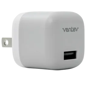 Ventev 12W USB A Wall Charger and USB A to Apple Lightning Cable 3.3ft White by Ventev