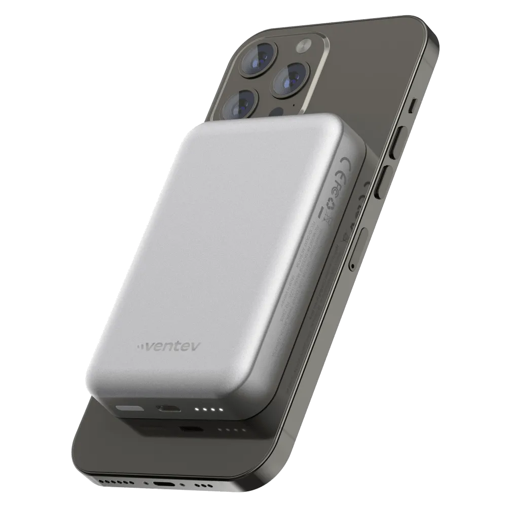 Ventev 5k mAh Portable Magnetic Battery Gray by Ventev