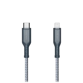 Ventev High Speed USB C to Apple Lightning Braided Cable with 2x the Copper for Faster Charging 6ft Gray by Ventev