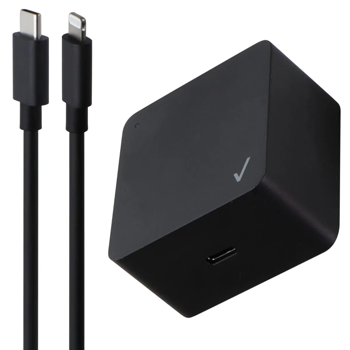 Verizon (30W) USB-C Wall Charger with 8-Pin Lightning to USB-C Cable - Black