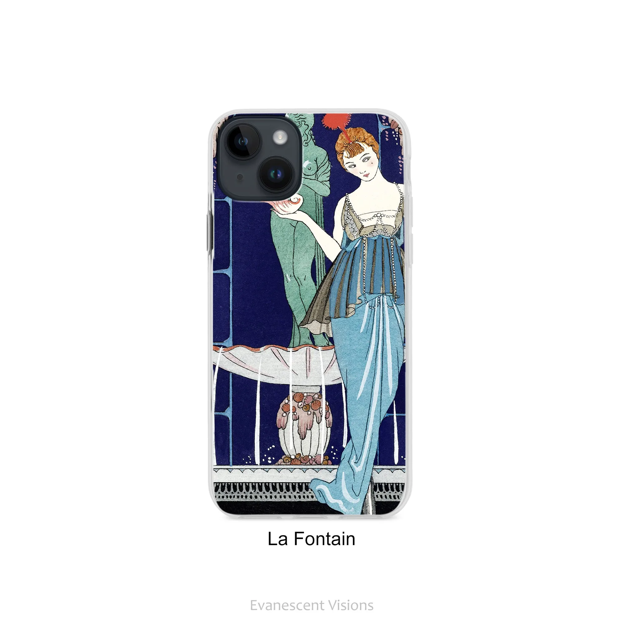 Vintage Design Art Phone Case for iPhones, Barbier Art Nouveau Illustrations