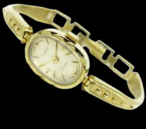 Vintage soviet women's mechanical watch Luch, bracelet wristwatch