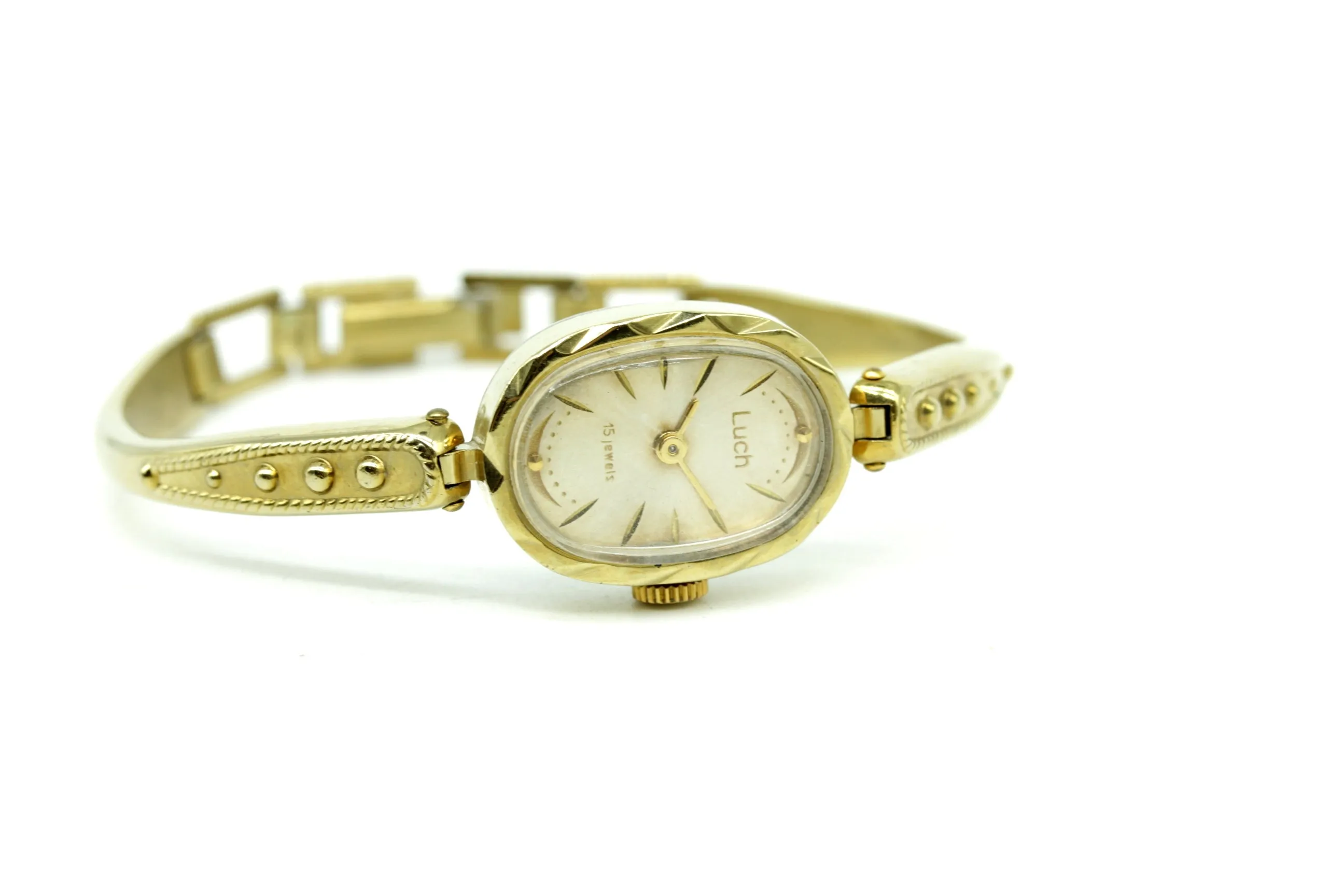 Vintage soviet women's mechanical watch Luch, bracelet wristwatch