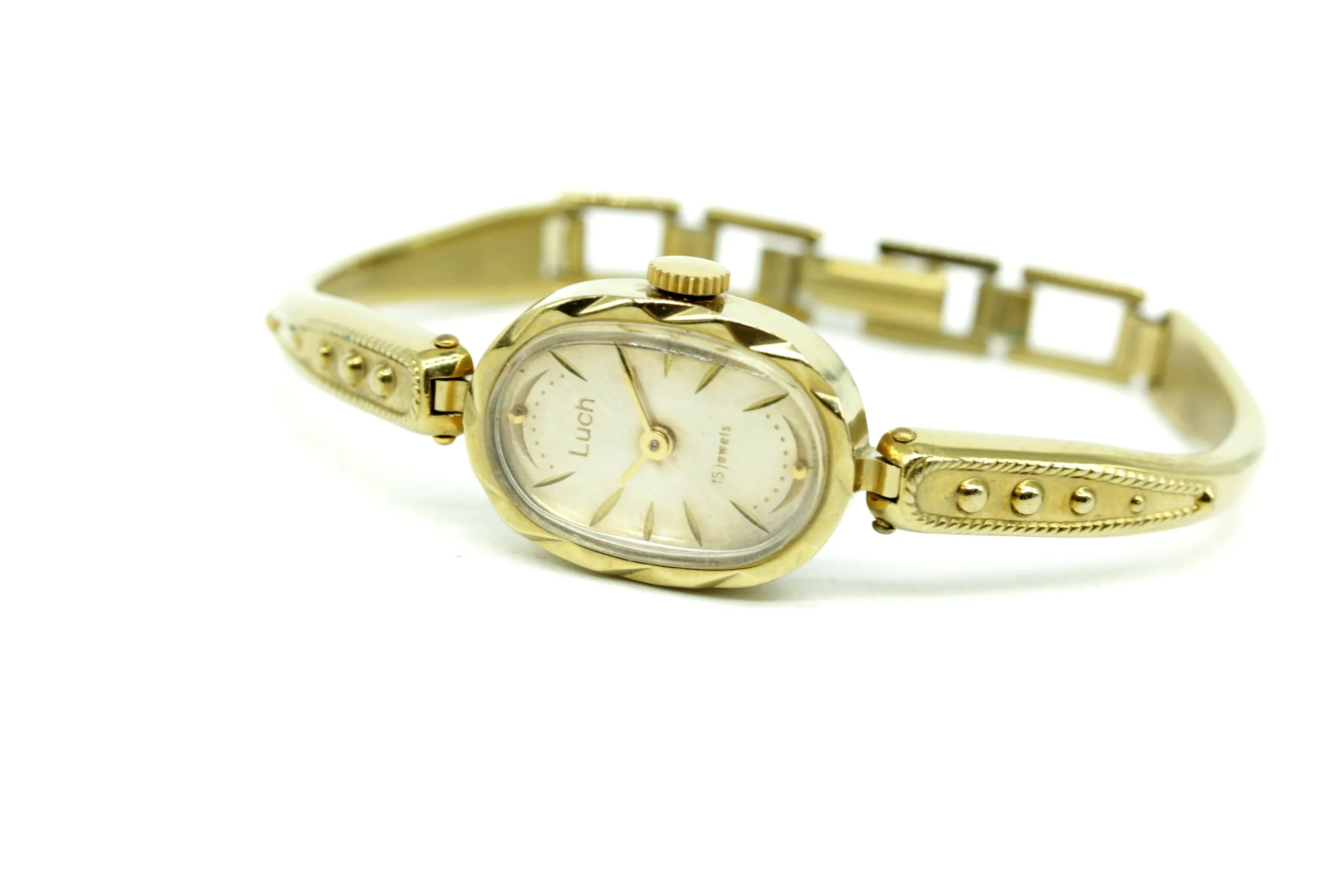 Vintage soviet women's mechanical watch Luch, bracelet wristwatch