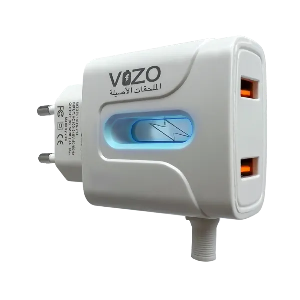 Vizo V14 Fast Charger 2.8a With Copper Connector | Android Mobile Phone Charging Adapter With Usb Data Cable