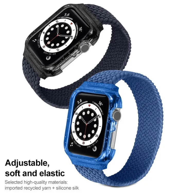 Weave Wrist Strap Watch Bands with Frame For Apple Watch Series 7 41mm / 6 & SE & 5 & 4 40mm / 3 & 2 & 1 38mm, Length:150mm(Red)