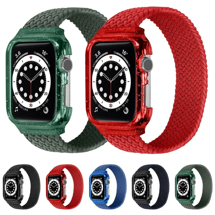 Weave Wrist Strap Watch Bands with Frame For Apple Watch Series 7 41mm / 6 & SE & 5 & 4 40mm / 3 & 2 & 1 38mm, Length:150mm(Red)