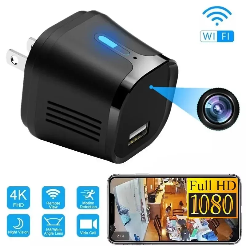 Wifi Camera Espia Phone Charger Mini Baby Camera Monitor Camcorder-Spy Camera