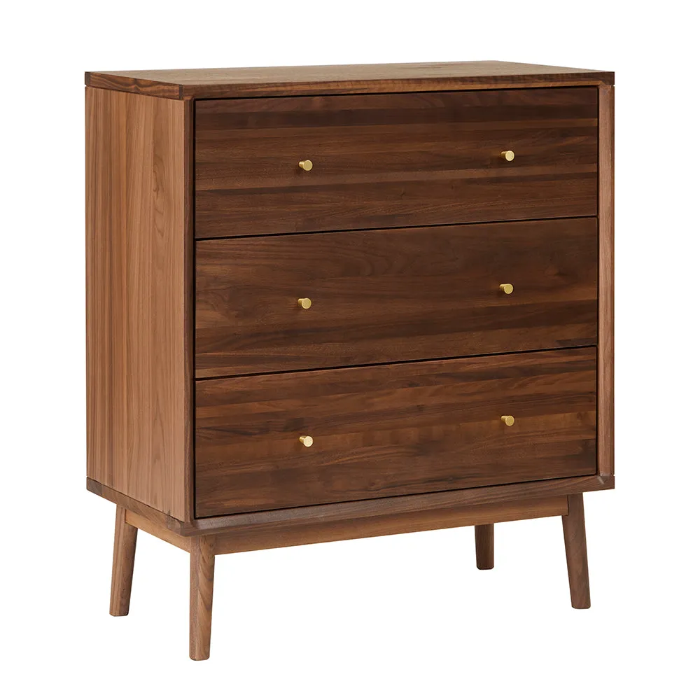 Wright Walnut Chest of 3 Drawers