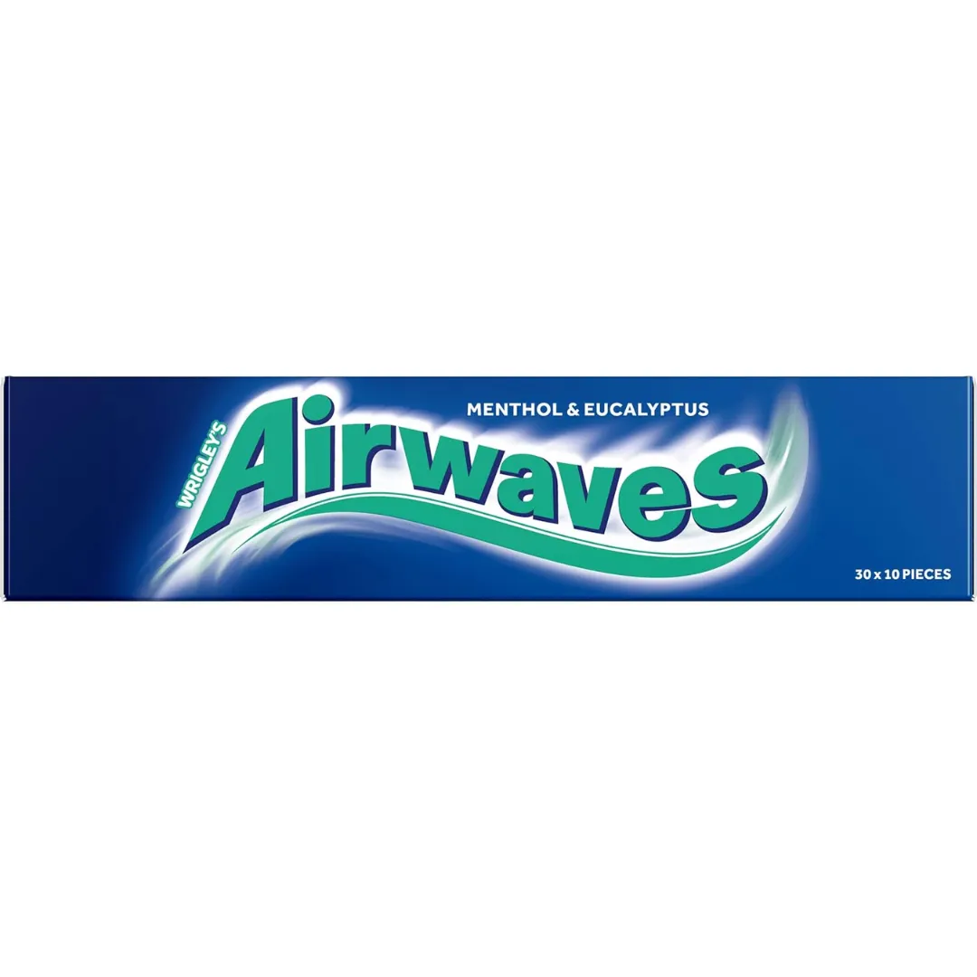 WRIGLEYS  Airwaves Menthol & Eucalyptus Sugar Free Gum - Box of 30 (T)