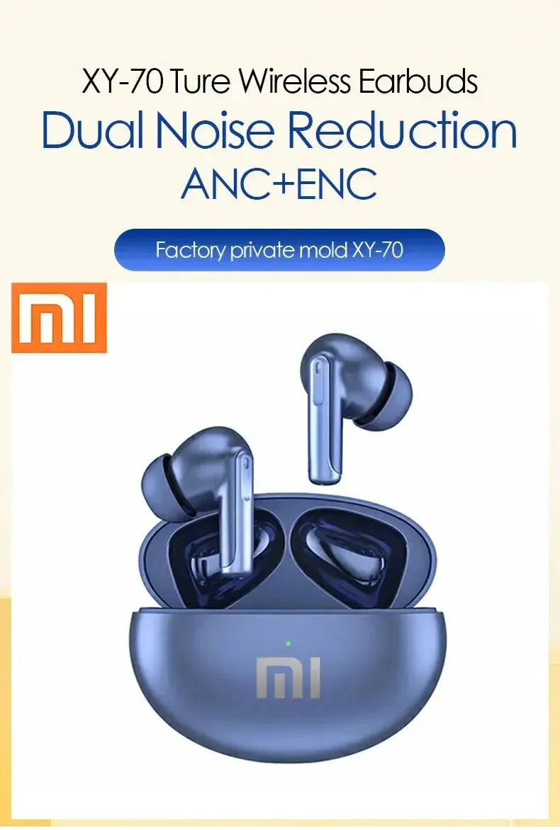 Xiaomi XY-70 Bluetooth Earphones ANC ENC Noise Cancelling Bluetooth 5.2 Headphone Waterproof Headset With Mic Stereo Headphone